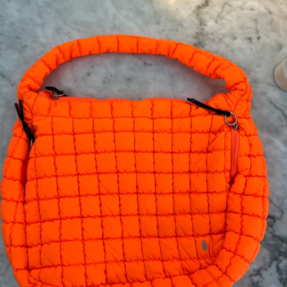 Vibrant Orange Quilted Women's Bag